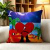 BBad Bunny Reggaeton Rapper  Square DoubleSided Printed Pillow Case Bedroom Bedside Pillow Sofa Cushion Cover