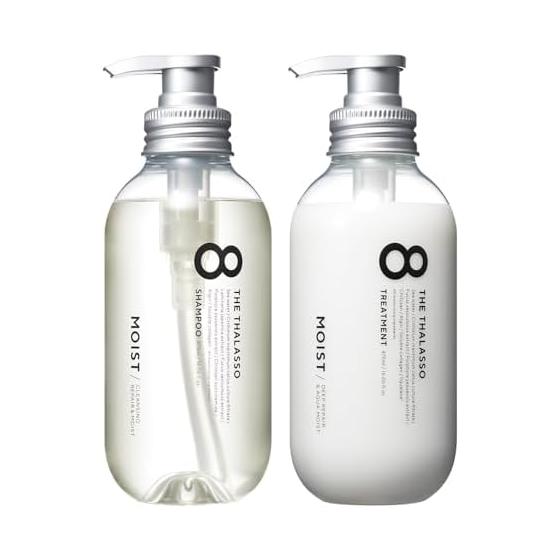 Eight The Thalasso Moist Shampoo Treatment Set Renewal Product 475ml each Thalasso Stem Cell Penetration Repair Intensive Care Night Care