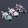 Pink Purple Stone Pendant Cute Shape Cat Jewelry Necklaces Daily Wear Cat Necklaces  Pet Lovers
