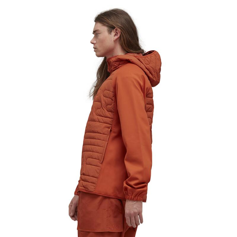 Y-3 Basic Warm Hooded Solid Color Cotton Jacket Men Jacket Orange HT4479