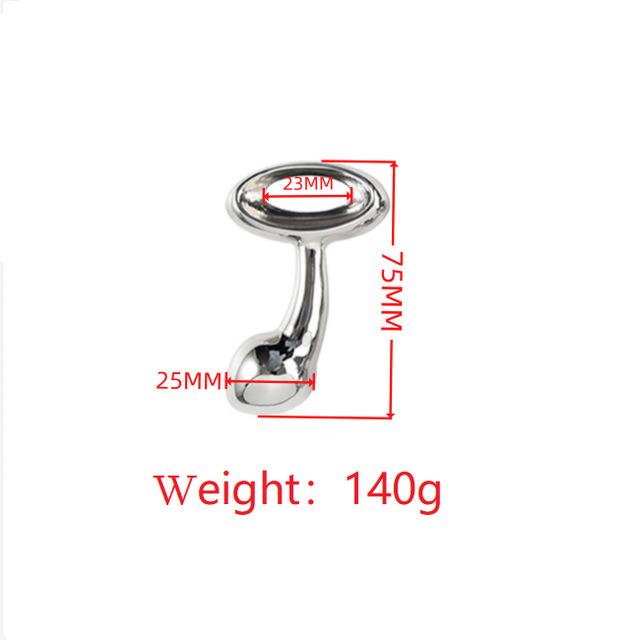 Stainless Steel Men's Prostate Stimulation Pull Ring Sex Product Adult Massage Toys