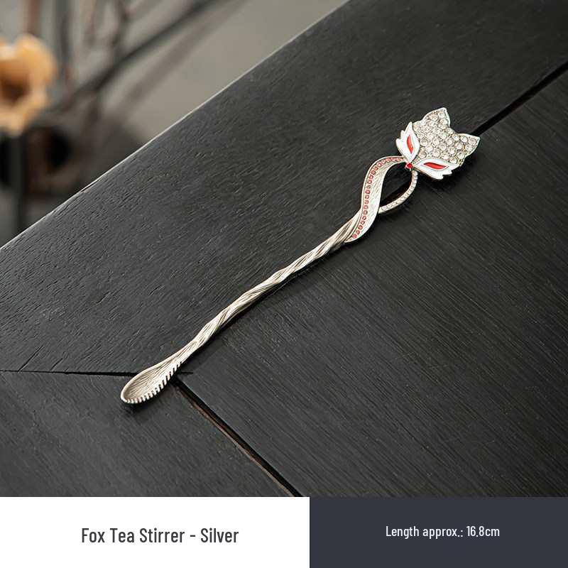 Japanese Tin Tea & Coffee Scoop - Long Handle Stirrer & Dual-Use Incense Burner Tool