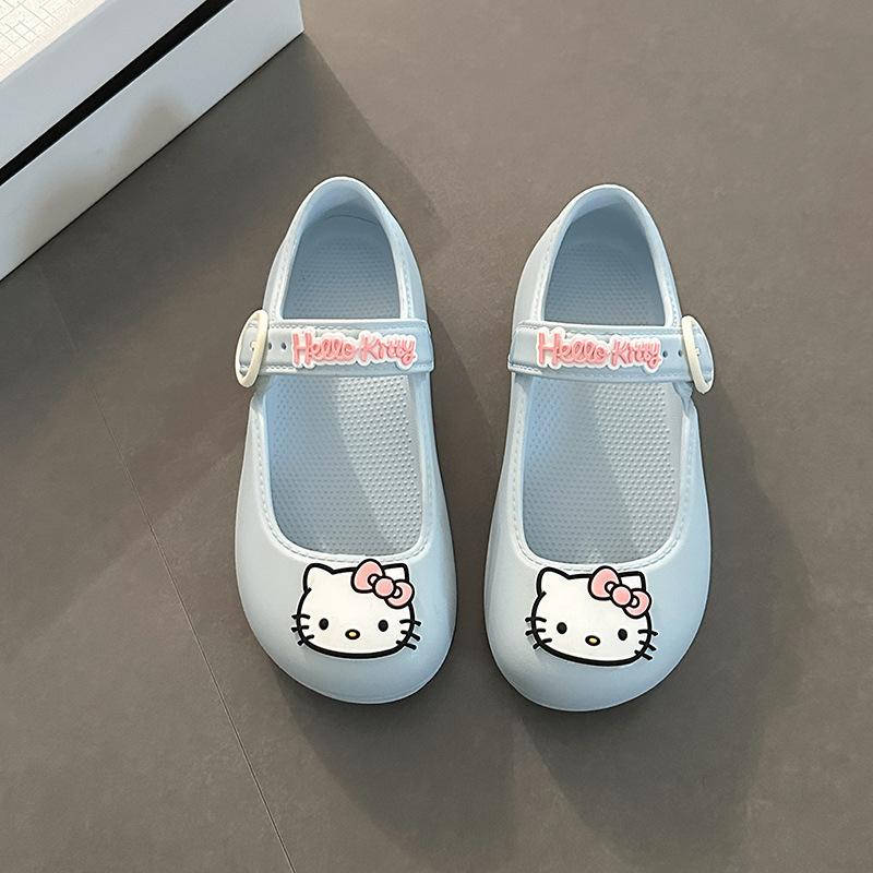 Cute cartoon Hello Kitty hole shoes women's summer 2025 new fashion wear comfortable versatile breathable sandals