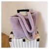 IELGY Autumn Winter Particle Lamb Wool Tote Bag Large Capacity Portable One-Shoulder Wool Bag
