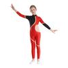 Kids Girls Figure Skating Unitard Shiny Rhinestone Jumpsuit Long Sleeve Bodysuit Gymnastics Dance Performance Costume