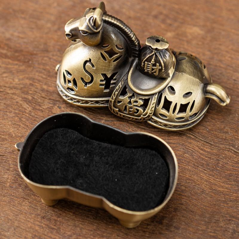 Chinese Style Incense Holder Year Of The Horse Alloy Incense Burner Aromatherapy Burner Home Decoration Creative Ornaments Gifts