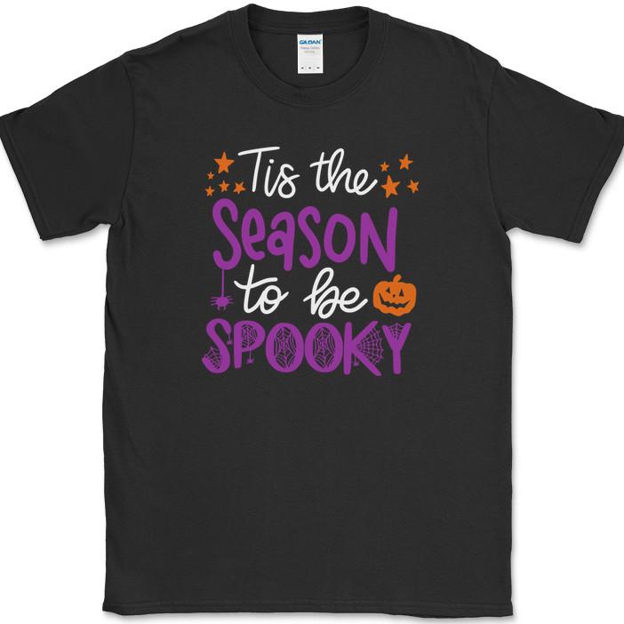 Tis The Season To Be Spooky T-Shirt Funny Humor Halloween Costume Tee XXL