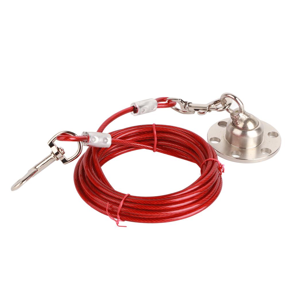 Hundeanbindepfahl Edelstahl Schwerlast Hundeanker mit Kabel für große Hunde für Hof Außenbereich