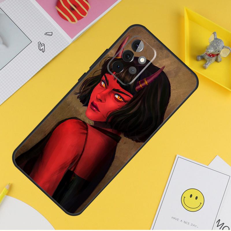 Devil Woman Case For Samsung Galaxy A54 A34 A14 A56 A52 A53 A16 A26 A36 A55 A35 A15 A32 A12 A33 A13 A17