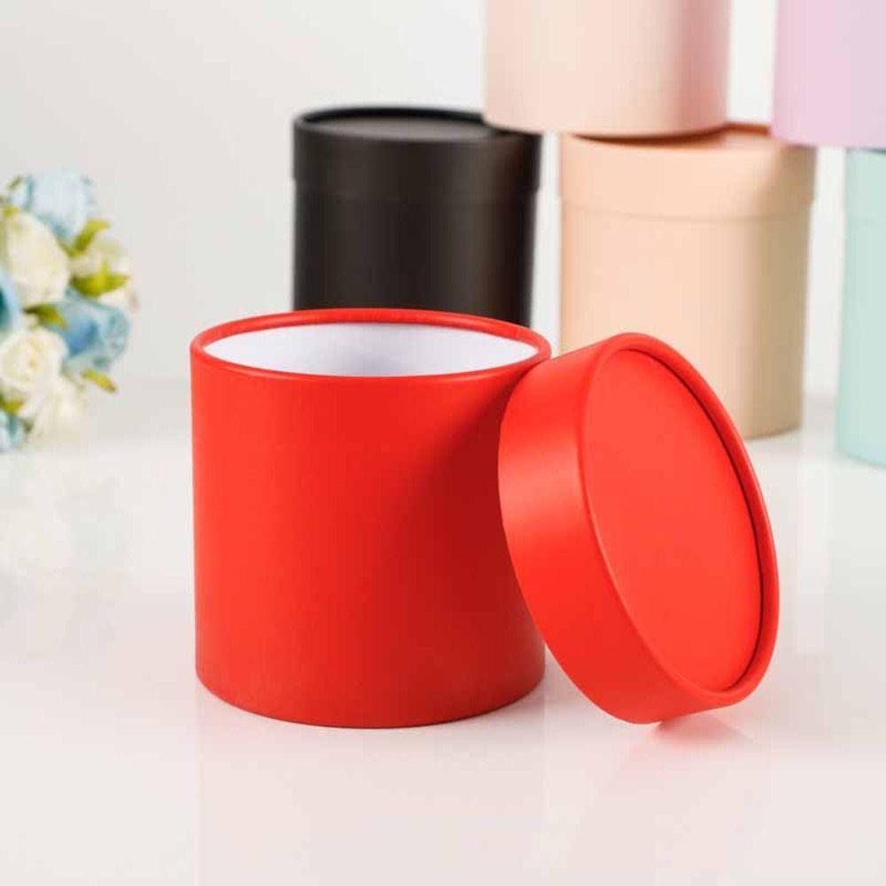 Round Flower Gift Box Hand-held Cardboard Bouquet Packaging Decoration Case Wedding Party Flower Arrangement Bucket