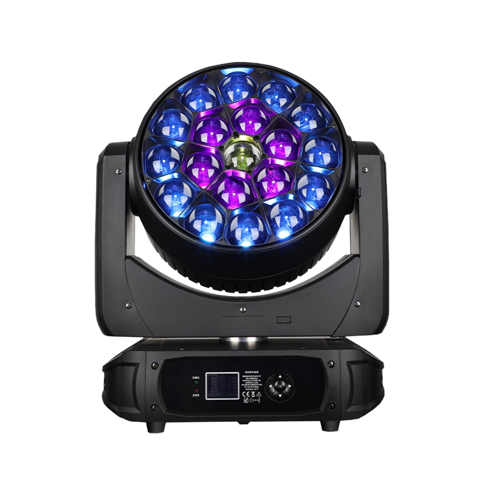 

BETOPPER Moving Head Light 19x40W RGBW Effect Bee Eye LED Stage Light Stage Lighting Spotlight Dimmable Disco Light Rotating Light DJ Light Disco