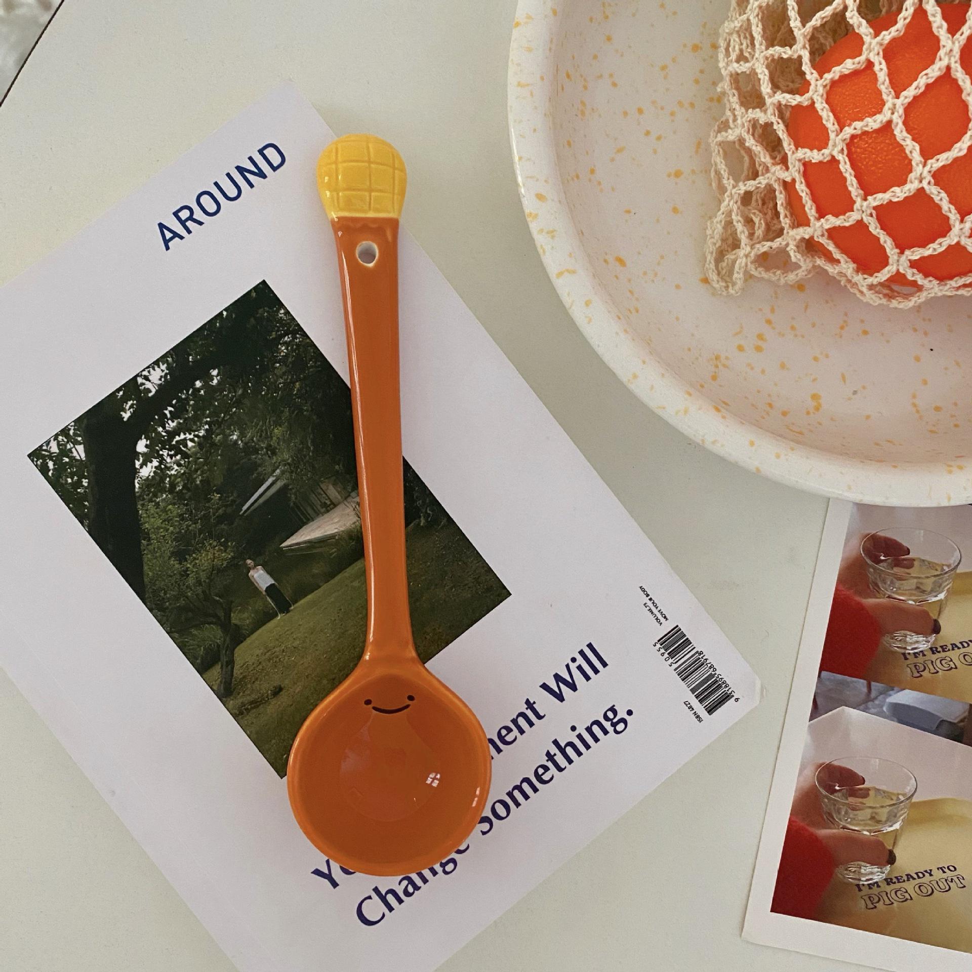 

Керамическая 3D-ложка в форме хлеба — высококачественный милый мультяшный дизайн для еды супа и риса