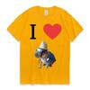 Funny I Heart Capybara T Shirt Kawaii Graphic T-shirts Unisex Women Cotton Casual Short Sleeves Oversized Harajuku Streetwear Tees