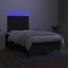 Box Spring Bed with Mattress & LED Black 120 x 190 cm Fabric