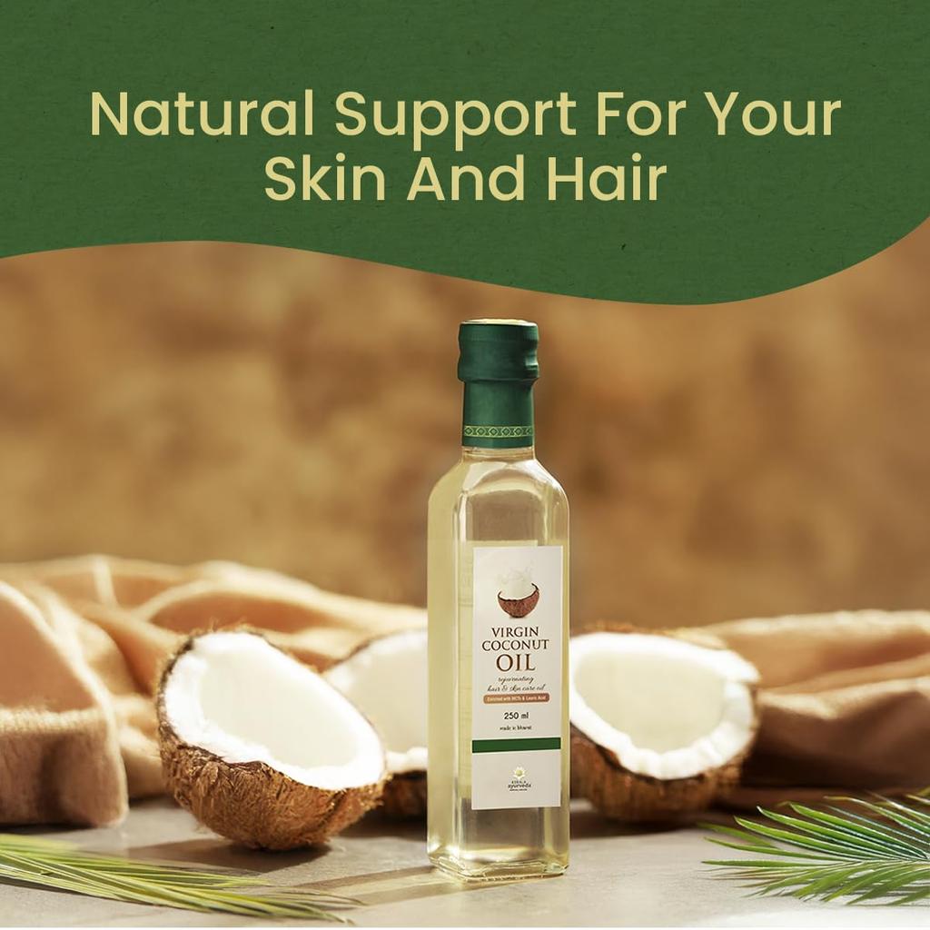 Kerala Ayurveda Virgin Coconut Oil 250mlX  Pack of 4 | Cold Pressed Hair & Skin Moisturizer Edible Grade