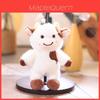 Portachiavi Peluche Mucca Piccola Carina Con Imbottitura in Cotone PP Per Bambini e Adulti
