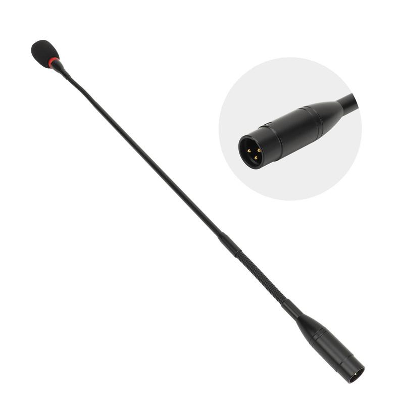 Condenser Gooseneck Microphone Clear Sound 23.2in  Indicator Gooseneck Microphone with Windproof Cotton for Conference