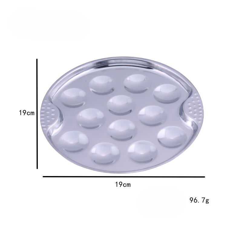 8 Slots Large Oyster Multifunction Plate Stainless Platter French Oyster Mussel Shellfish Seafood Tray Home Restaurant Dish