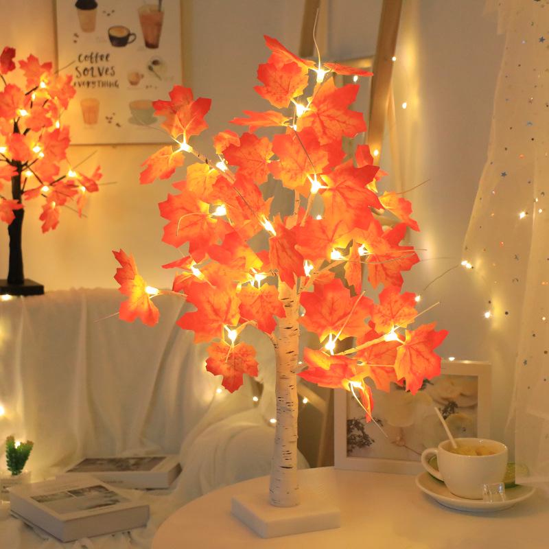Best-Selling LED Maple Leaf Tree Light: Thanksgiving Table and Room Decor