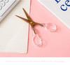 Transparent Rose Gold Acrylic Heavy-Duty Office Scissors for DIY and Student Use