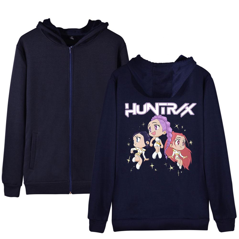 Women Men's Zipper Hoodie Fashion Jacket KPop Demon Hunters Print Sweatshirt Casual Clothes Men Clothing