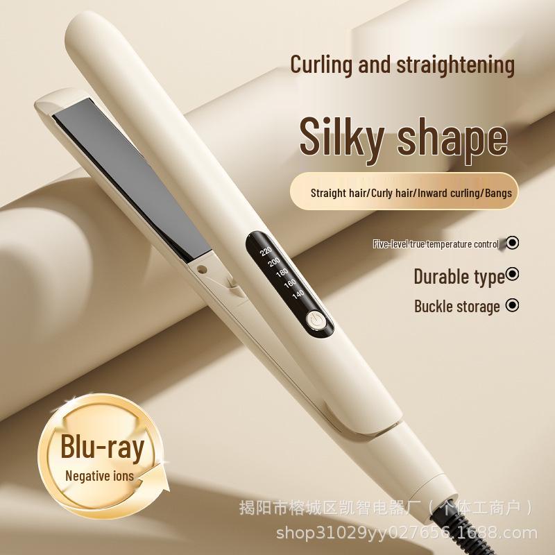 

Інструмент для укладання волосся 2 в 1: Електрична плойка та випрямляч для чубчика Purple (US Standard)