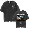 Alex Warren Live Tour  Album Cover T Shirts Men Women Harajuku Vintage Washed Tshirts Cotton Oversized Short Sleeve Tshirt