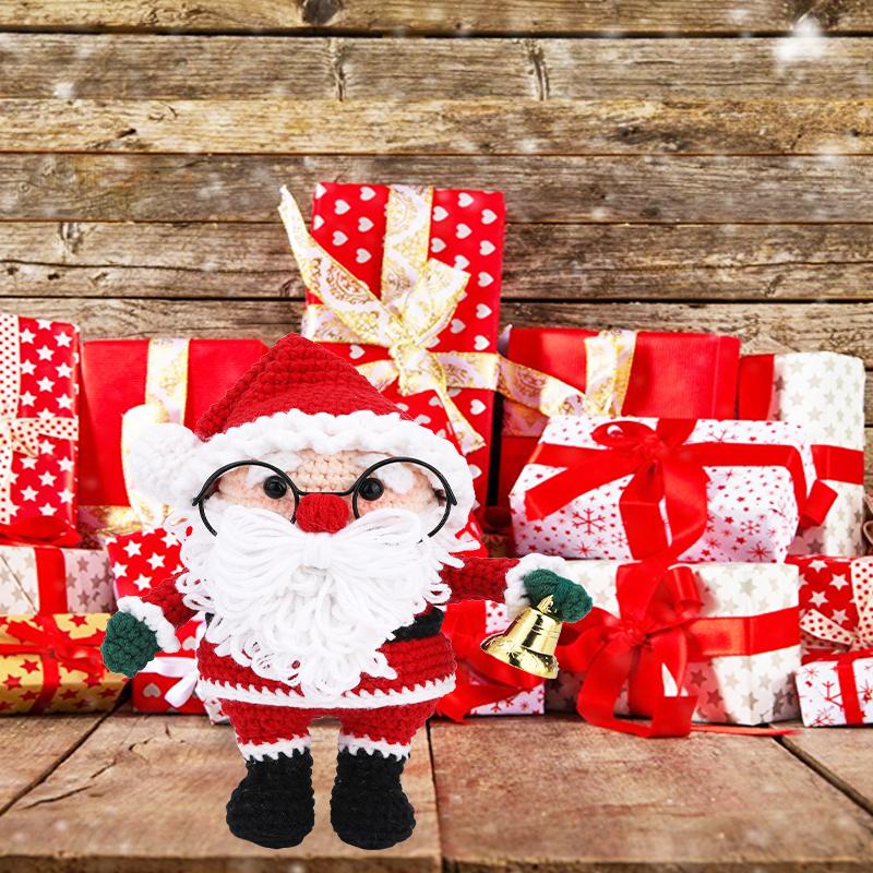 Christmas Crochet Kit for Beginners Crochet Starters Kit Adult Complete Craft Knitting Kit with Crochet Hooks Yarns for DIY Gift