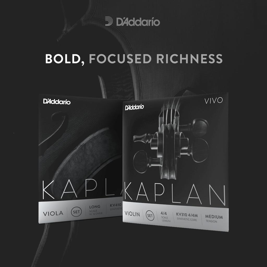 Kaplan Vivo KV310 Medium Tension Violin Strings Set D'Addario 4/4M