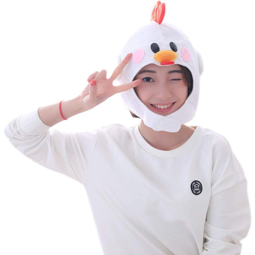 

Bestmaple Шапка-животное, Плюшевый головной убор, Милый, Пушистый, Плюшевая шапка, Маска Костюм животного (Белая курица)