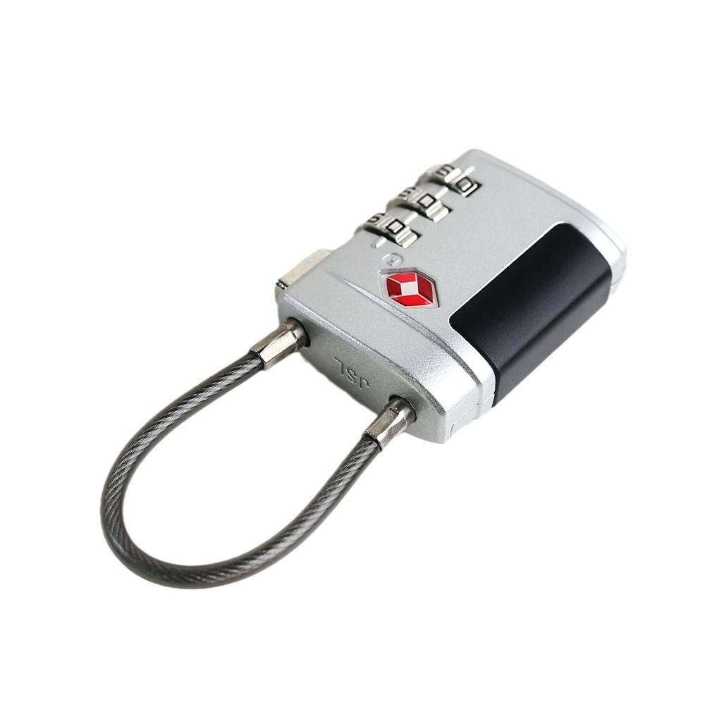 Anti-theft Customs Password Lock TSA Wire Rope Padlock Portable 3 Digit Combination Lock  Travel