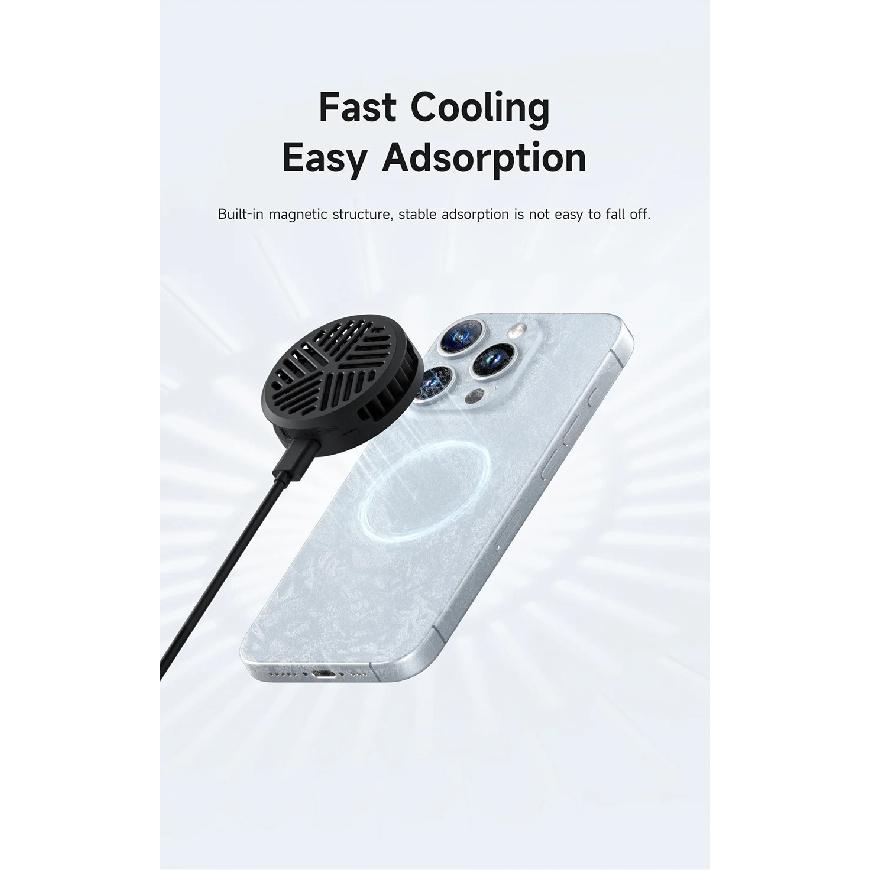 Hagibis Magnetic Cell Phone Cooler Universal Cooling Fan Mobile Phone Radiator for iPhone 17 Pro Black Shark Gaming Live Stream