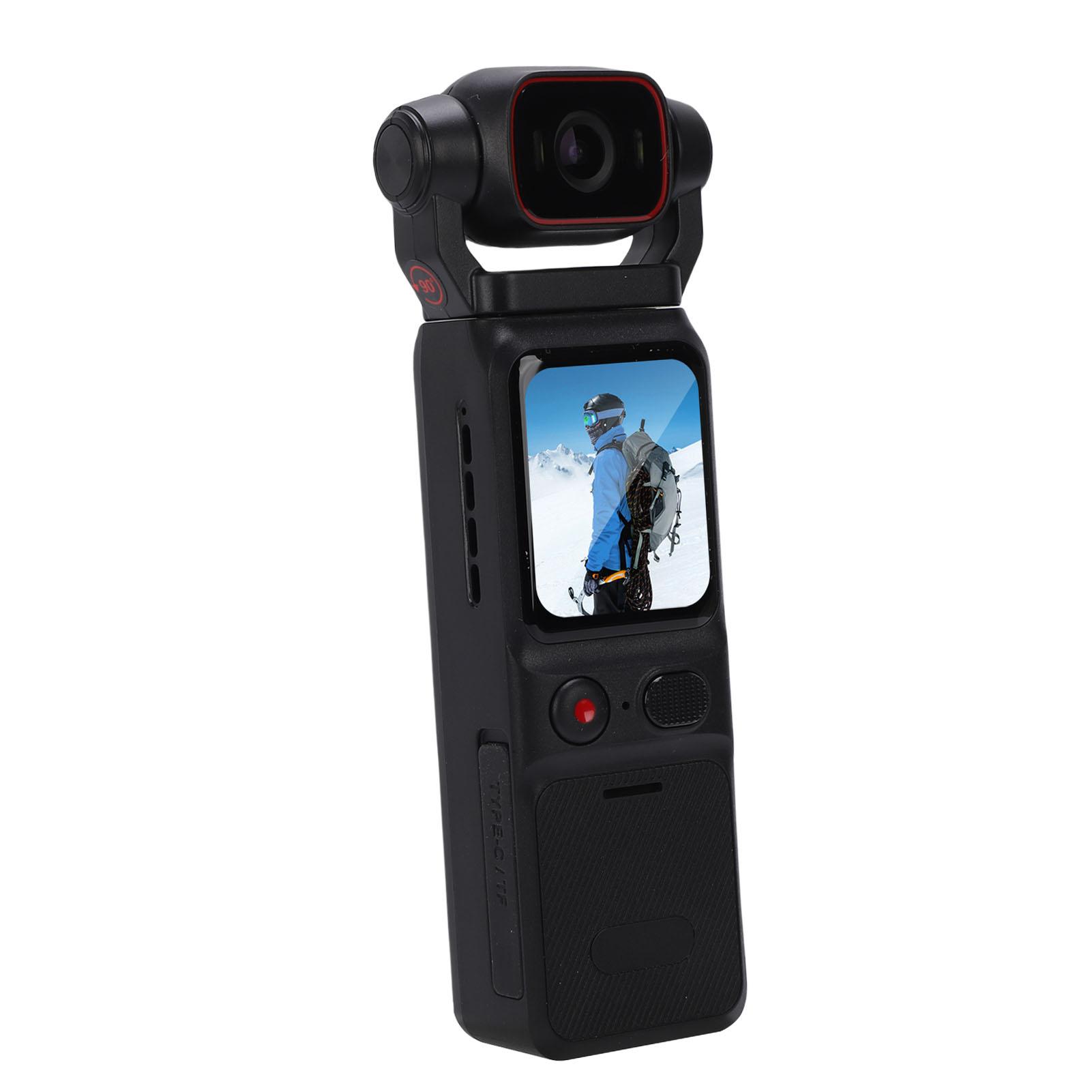 

4K Handheld Video Camera HD 180 degrees Rotating Head WiFi 6 Stabilization Wide Angle Handheld Camcorder with APP for Travel