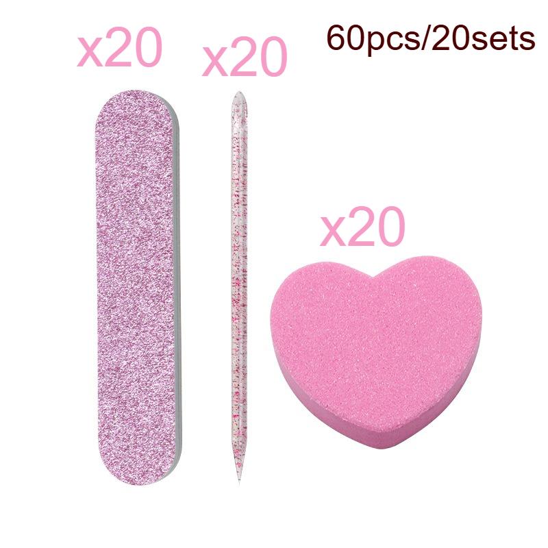 

Набор для ухода за ногтями 60 шт.: 20 шт. мини-пилочек, 20 шт. шлифовальных полосок и 20 шт. палочек - идеально для полировки ювелирных изделий и ухода за ногтями