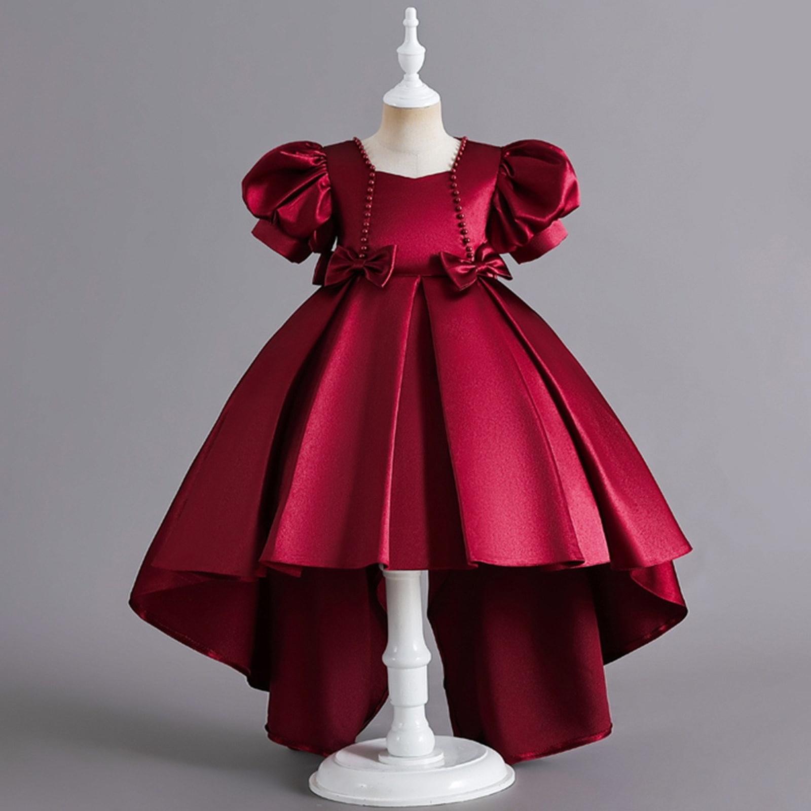 

Платье принцессы для девочек для выступления 160 винный