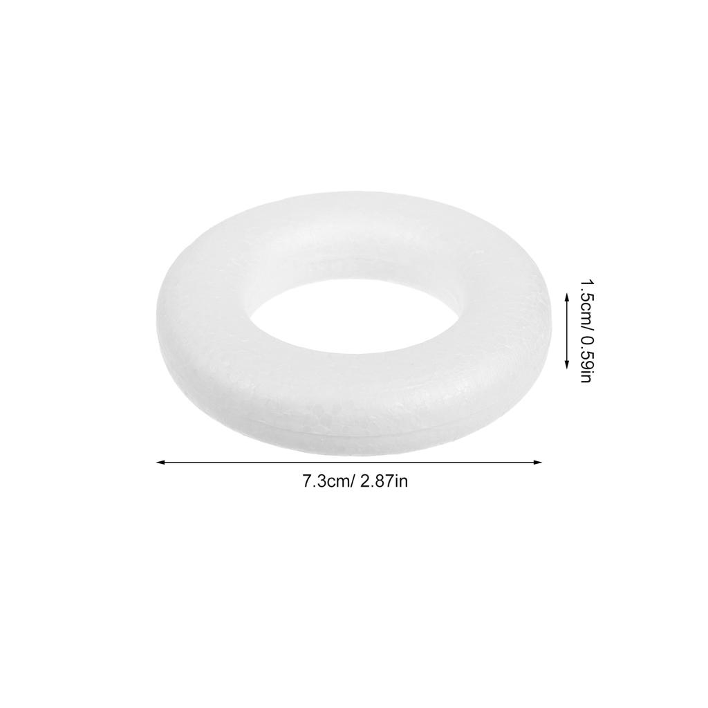 24Pcs Round Craft Wreath Rings Foam Donut Shape for DIY Holiday Crafts Christmas Decoration Wreath Making Accessories