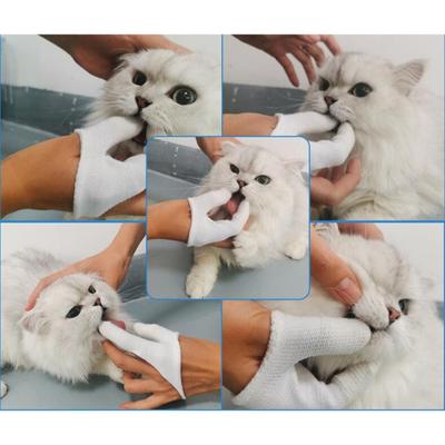 Hot! Two-finger Pet Tooth Brush Dog Cat Oral Cleaning Tools Finger Teeth Gloves For Puppy Kittens Nursing