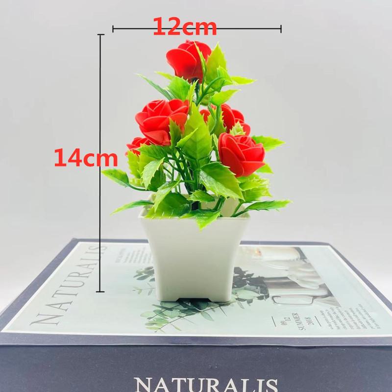 Artificial Potted Plants Artificial Flower Bonsai Artificial Green Plants Foam Roses 5 Foam Flower Ornaments