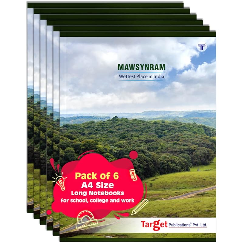 A4 Size Long Notebooks for Students | Single Line Ruled 164 Pages in Each | Soft Cover, 21 cm x 29.7 cm Approx | GSM 57