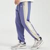Li-Ning Fashion Series Side Color Block Long Knit Sports Pants Men Bottoms Gray Ink-Blue AYKS033-4