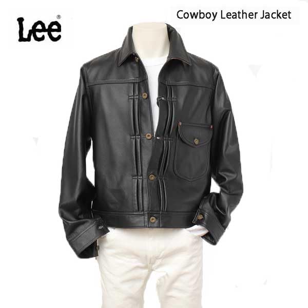 Lee COWBOY JACKET LEATHER Men's Black