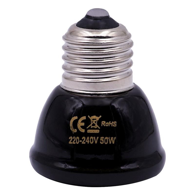 Pet Reptile Heat Lamp Ceramic Heater Bulb Lamp Shade Cover for Bird and Amphibian Pet Brooder Cage With Protective Case