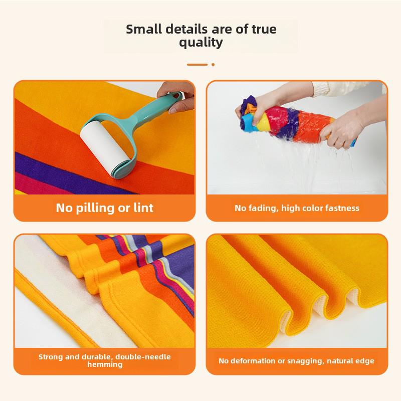 Large Quick-Drying Microfiber Beach Towel with Active Printing