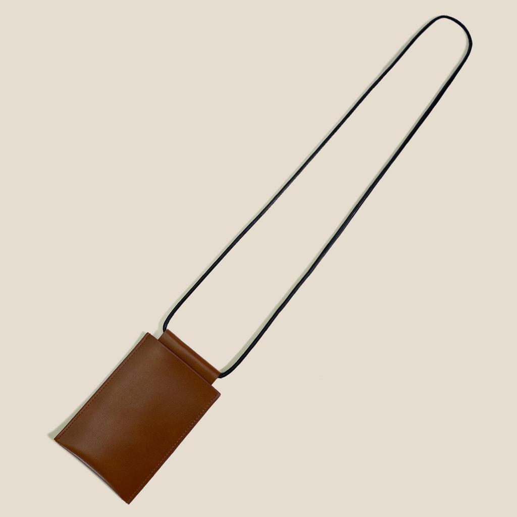 High-End Retro Lambskin Leather Phone and Glasses Pouch
