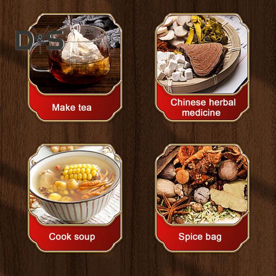 50 Pcs Spice Bags for Cooking Soup Reusable Drawstring Bag Tea Bags Unbleached Cheesecloth Bag for Straining Making Tea