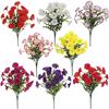 Fake Plants Artificial Pansy Flowers Fall Decor Realistic Eucalyptus Flower Bouquet Soft DIY Floral Simulated Violet Bouquet