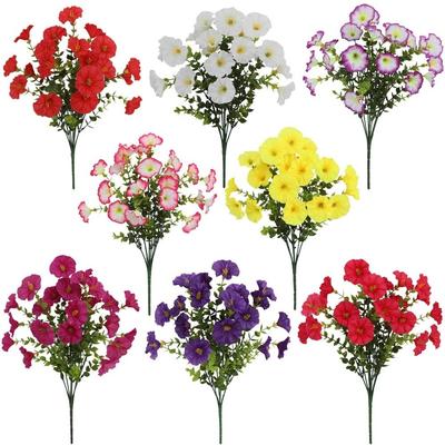 Fake Plants Artificial Pansy Flowers DIY Floral Fall Decor Eucalyptus Flower Bouquet Realistic Soft Artificial Flowers