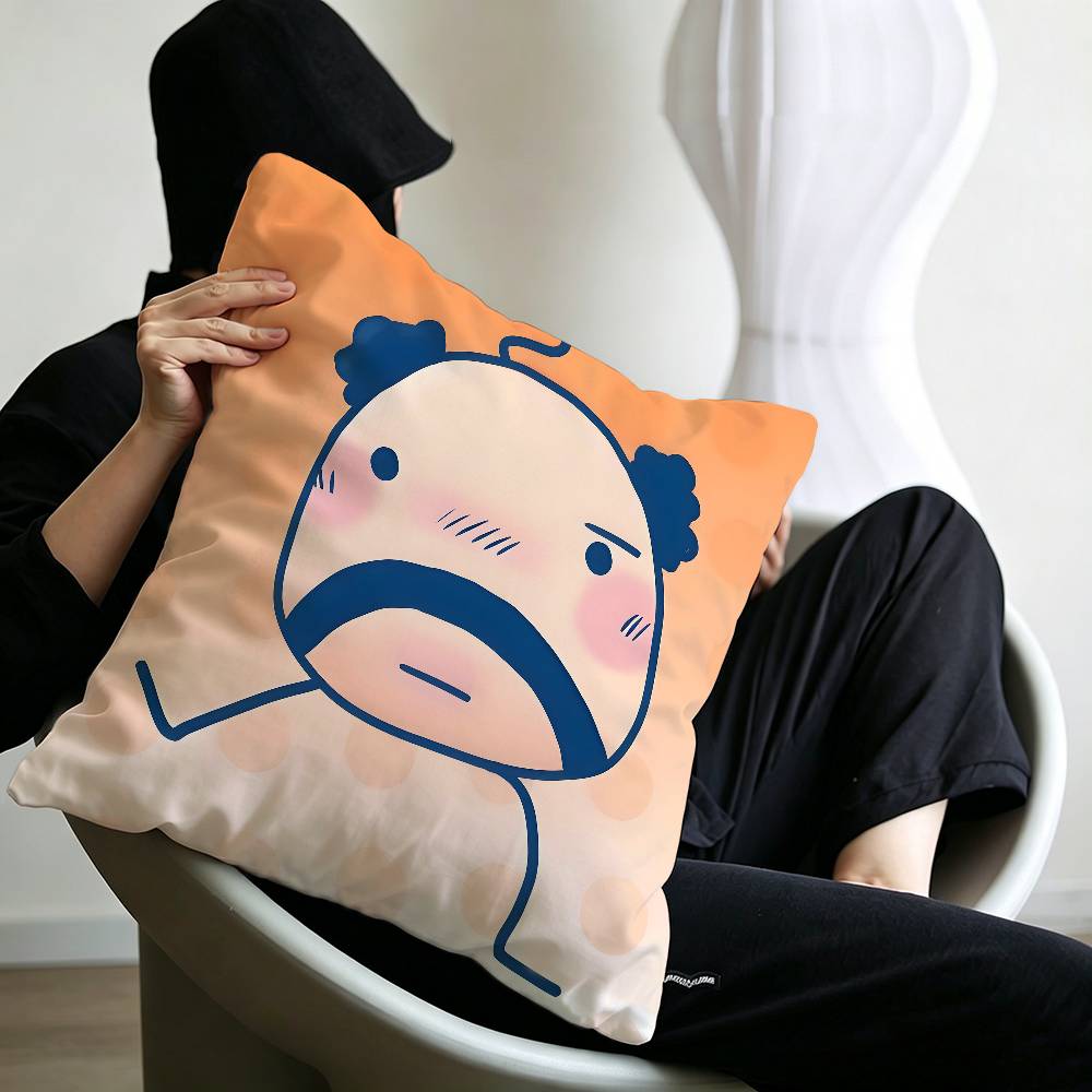 Pixel funny cartoon game art O-Oyajitchi Maple Design Cushion Cover Happy Autumn Harvest decor Holiday Decorati Pillow Cover