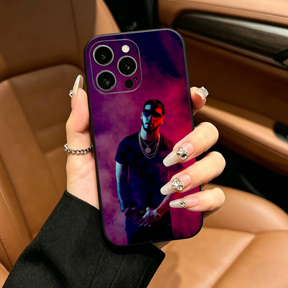Rapper A- Anuel AA Rea Phone Case For iPhone 17,16,15,14,13,12,11 Pro Max,16Plus,XS Soft Black Cover