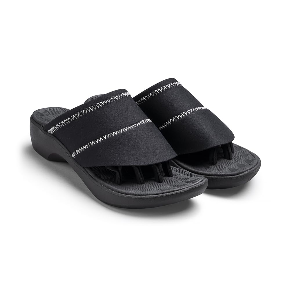 

Official Arch Fitter 609 Sandals All Low Heel Leisure Sports Sandals [AKAISHI] Five-Toe (L 24.0cm-24.5cm Black) Women s Five-Toe